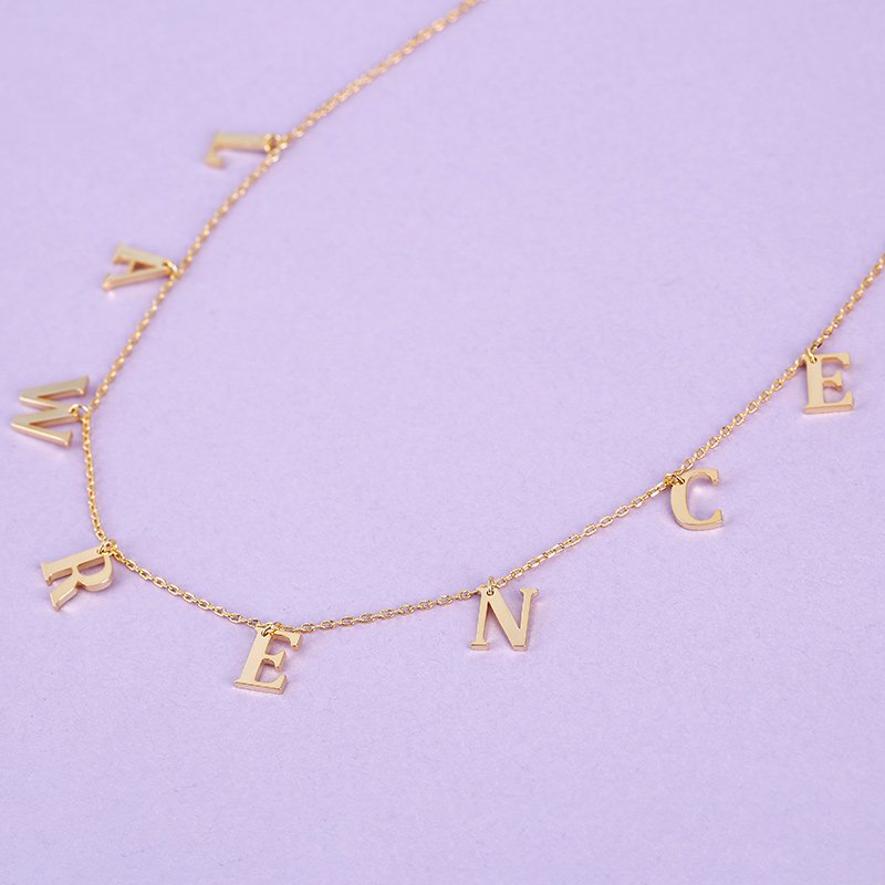 Name Choker Sterling Silver Necklace