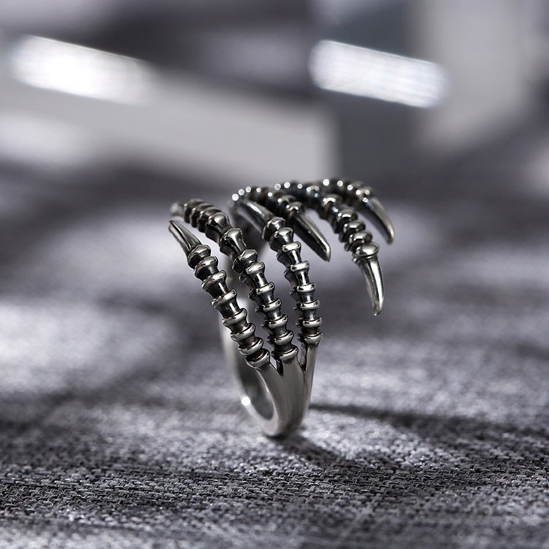 "Sharp Claw" Sterling Silver Men's Ring