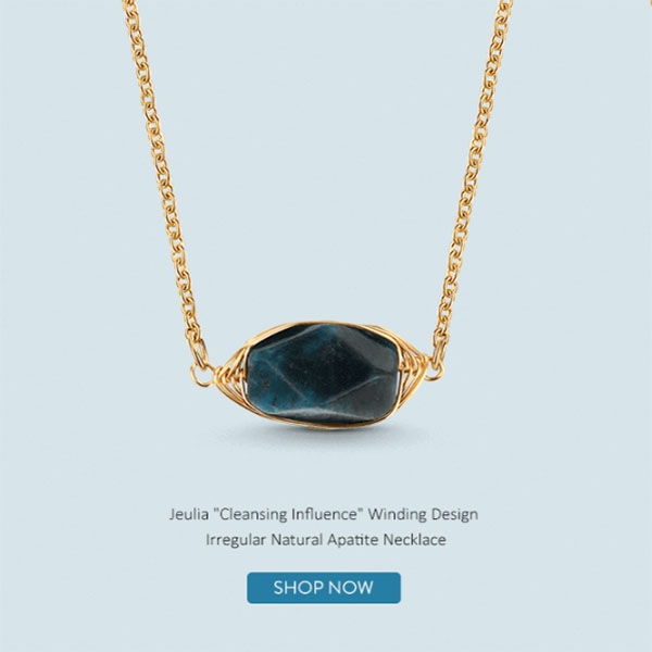 "Cleansing Influence" Winding Design Irregular Natural Apatite Necklace