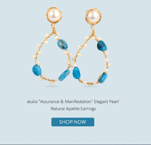 "Assurance & Manifestation" Elegant Pearl Natural Apatite Earrings
