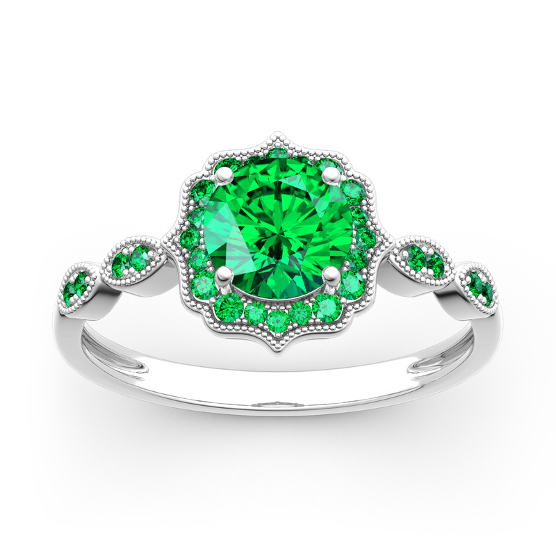 Green Engagement Ring Design