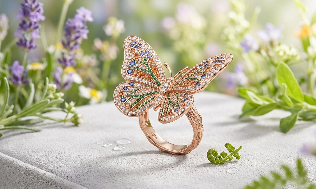 Rose Gold Butterfly Ring