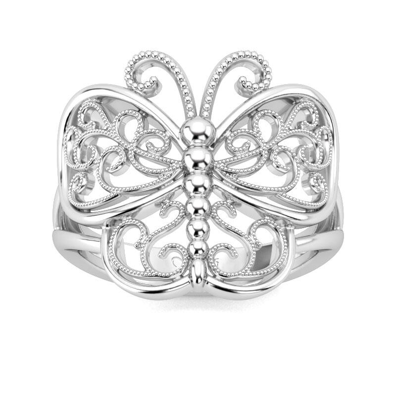 Sterling Silver Butterfly Ring