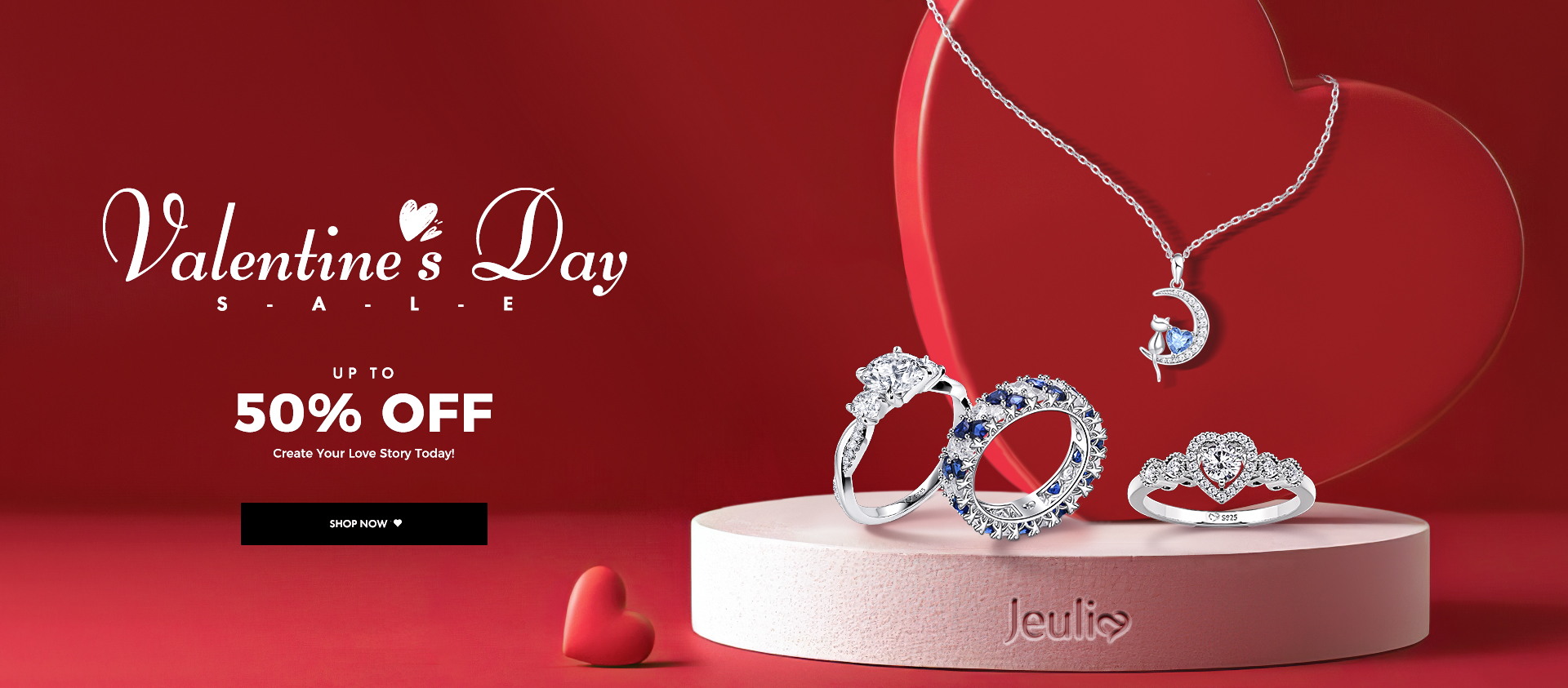 Jeulia Valentines Day Jewelry Gift Sale