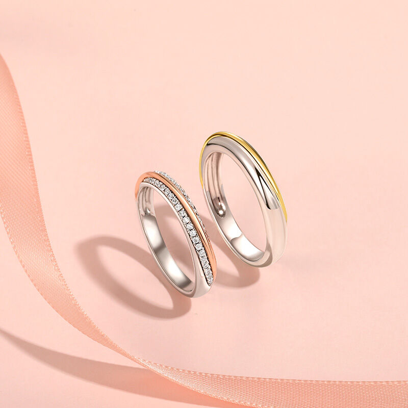 Two Tone Couple Rings