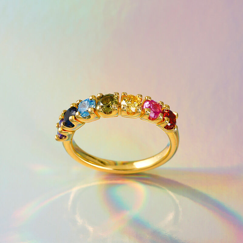 Colored Eternity Rings