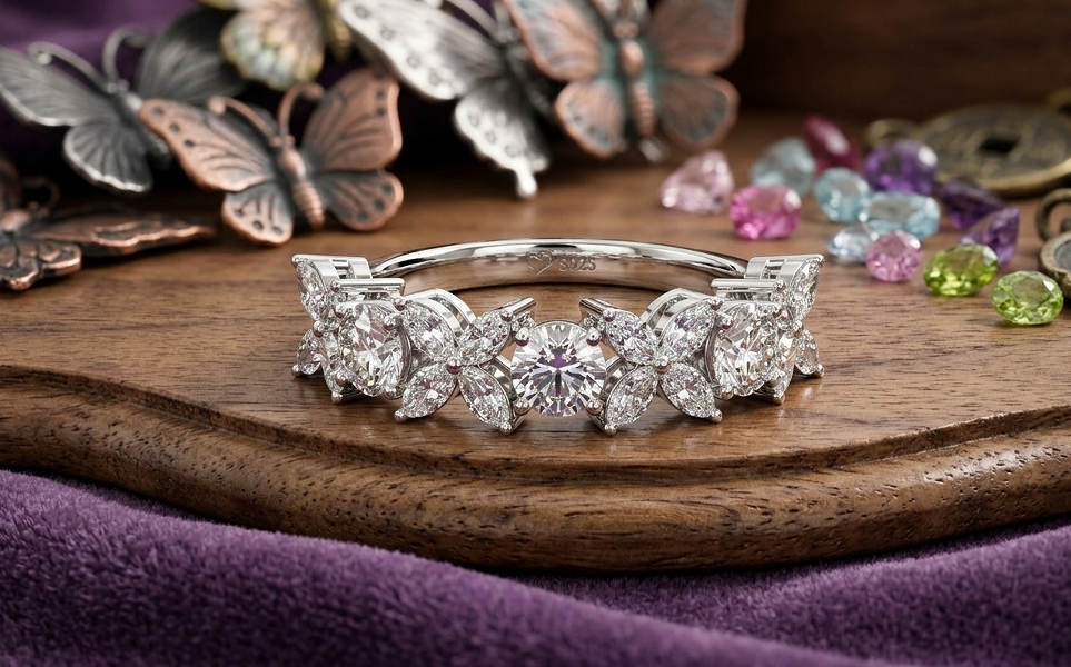 Custom Butterfly Wedding Ring