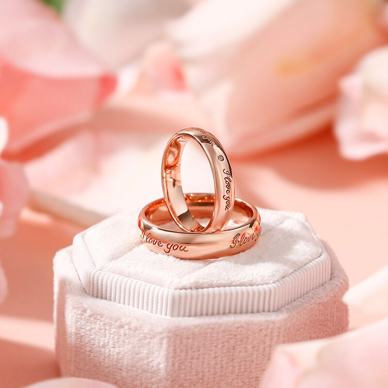 Rose Gold Rings for Couple