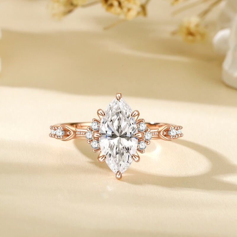 Vintage Marquise Cut Engagement Ring