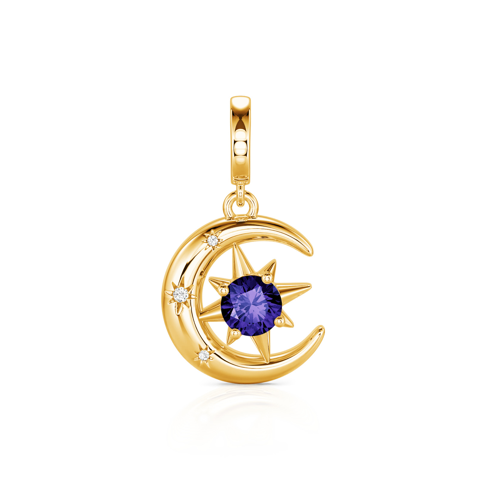 Moon and Star Charm