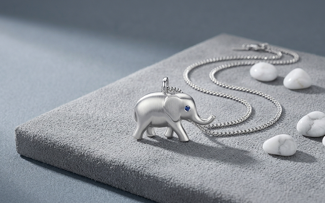 Silver Elephant Necklace