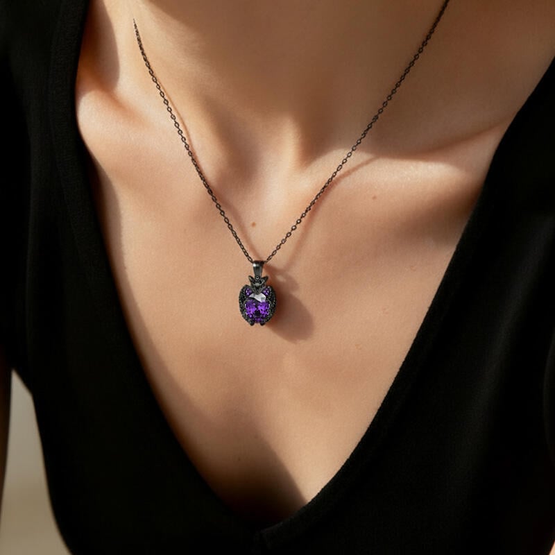 Bat Necklace Silver