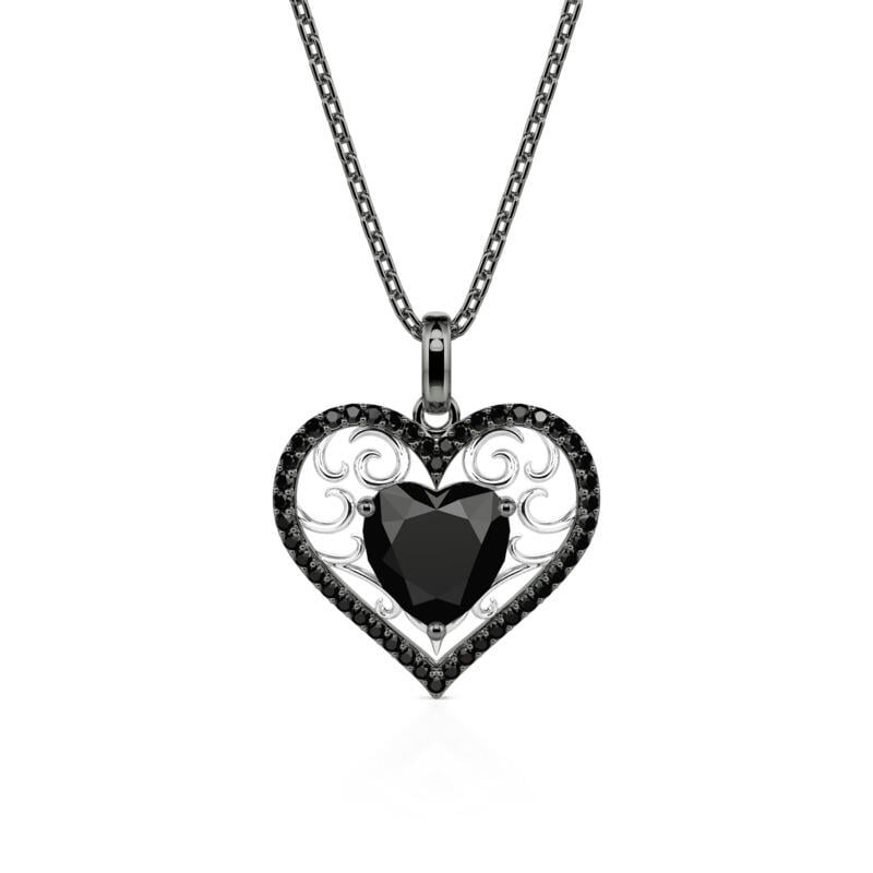 Black Heart Necklace