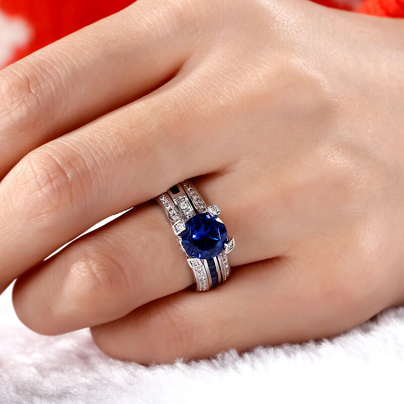 Blue Engagement Rings
