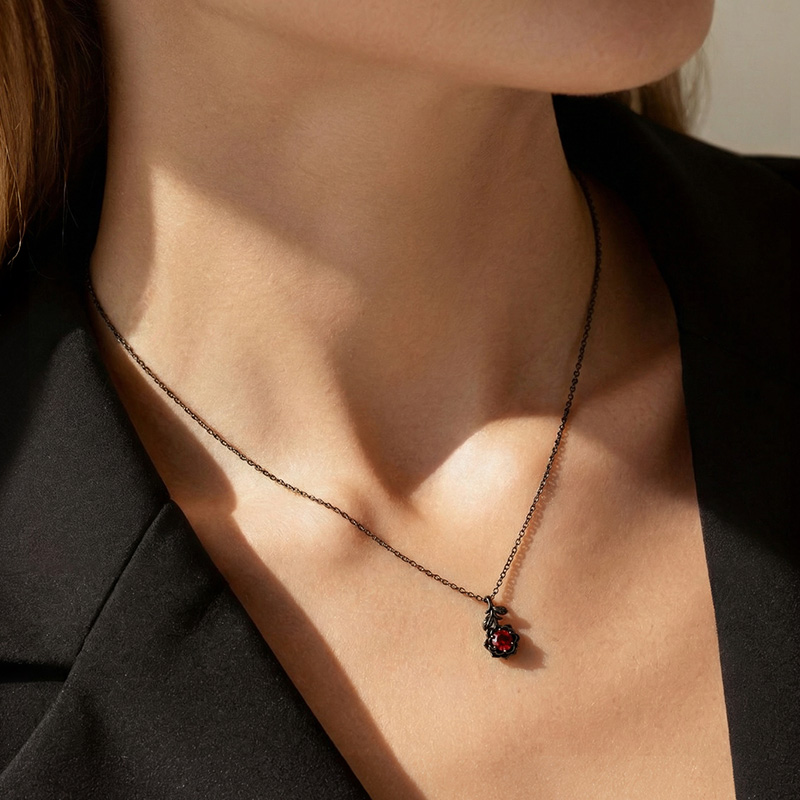 Black Lotus Necklace