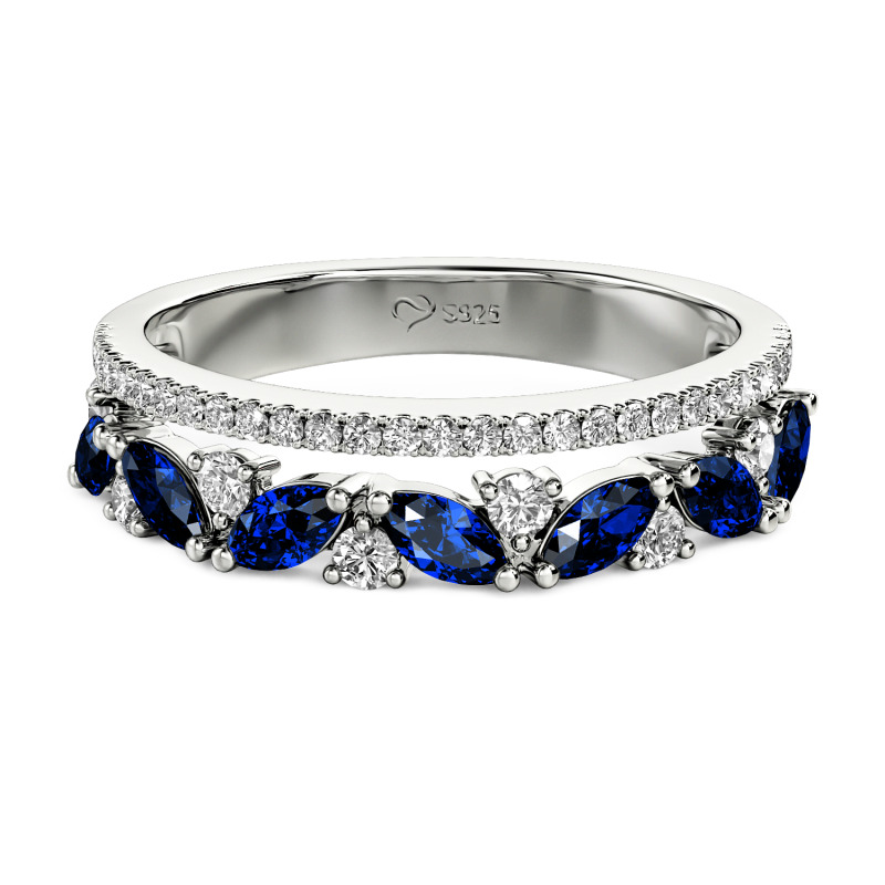 Blue Sapphire Eternity Band