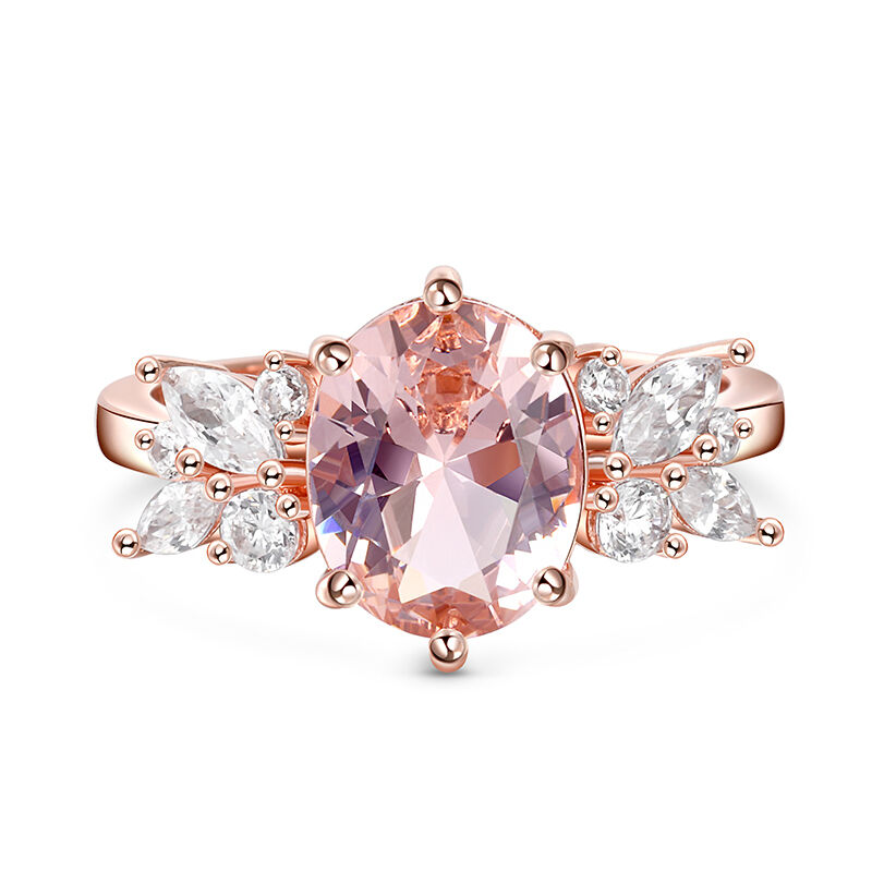 Oval Cut Morganite Ring