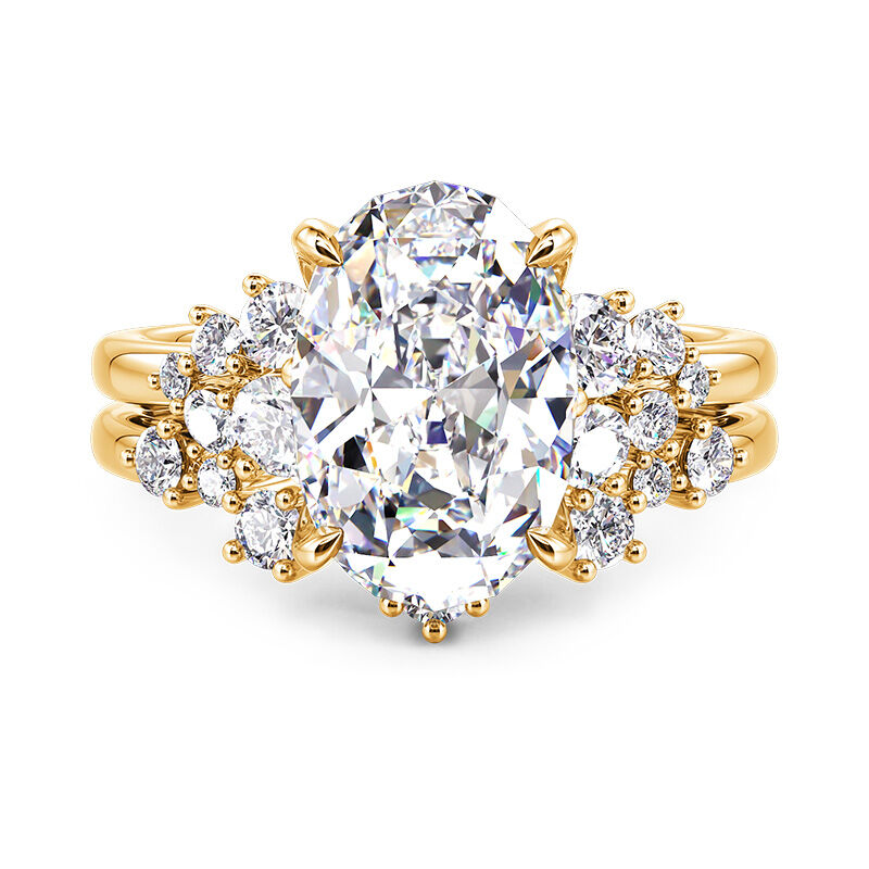 Oval Moissanite Bridal Set