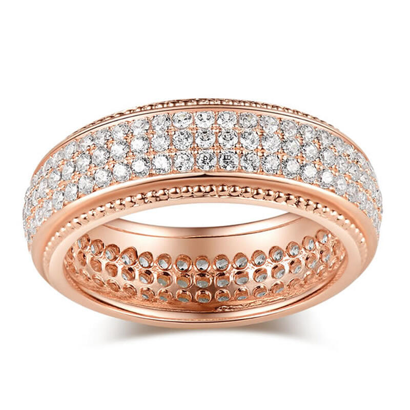 Rose Gold Pave Wedding Band