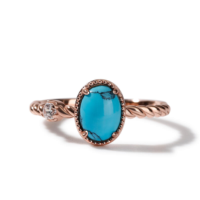 Rose Gold Turquoise Ring