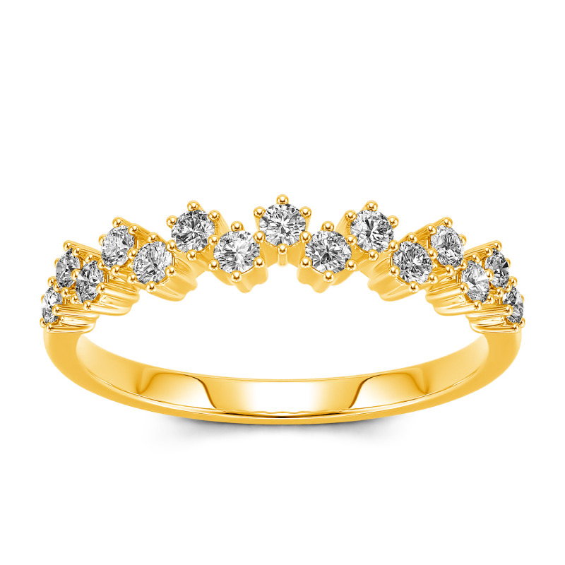 Round Cut Lab Grown Diamond Wedding Band