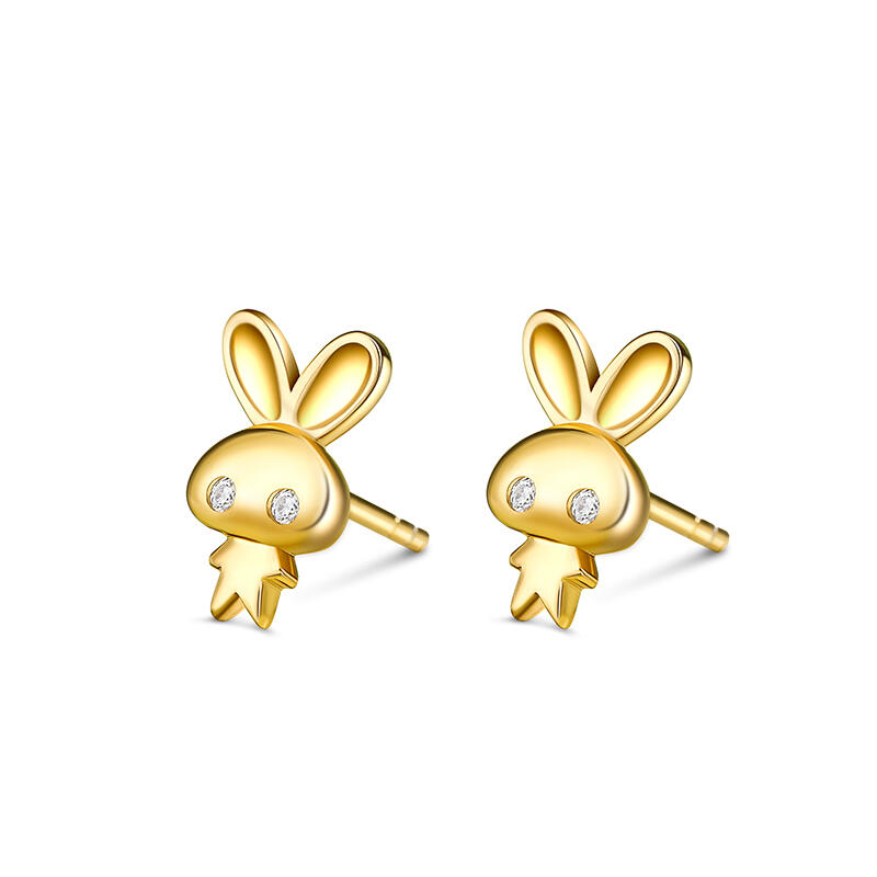 Sweet Bunny Stud Earrings for Kids