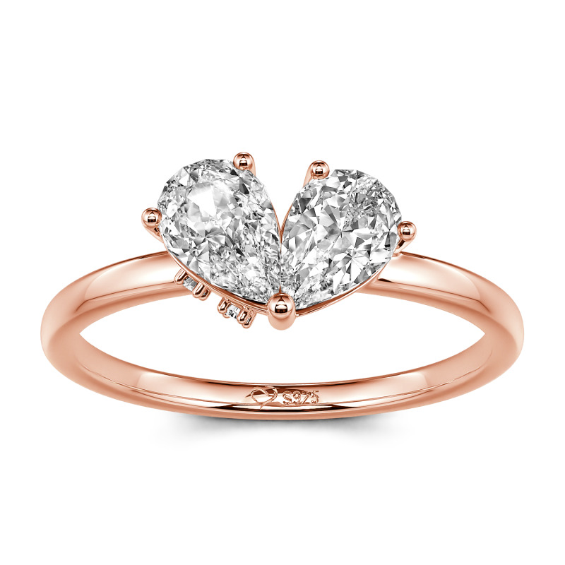 Toi et Moi Rings Rose Gold