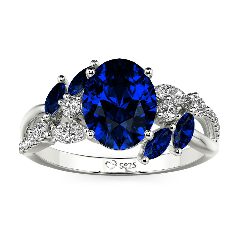 Twist Oval Cut Sapphire Ring