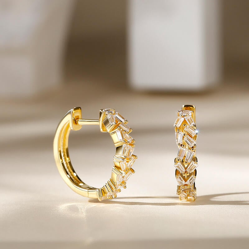 14K Yellow Gold Hoop Earrings