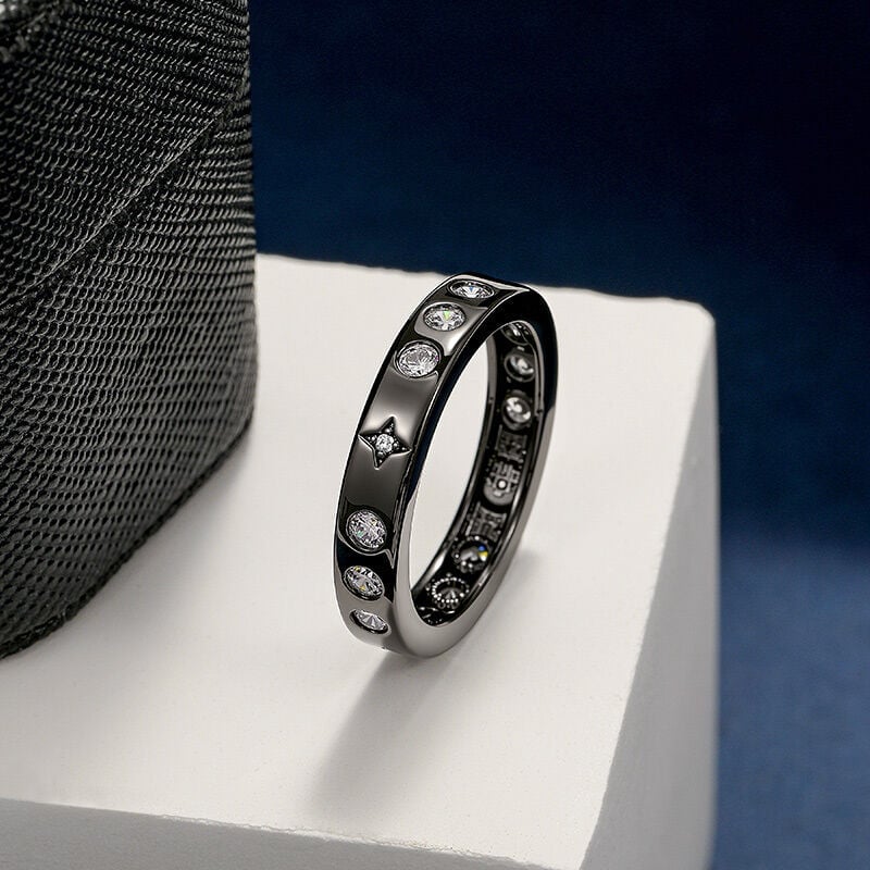Black Celestial Star Men's Ring