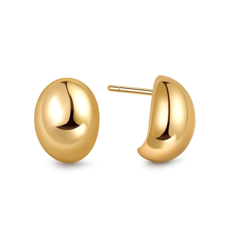 Everyday Simple Gold Teardrop Stud Earrings