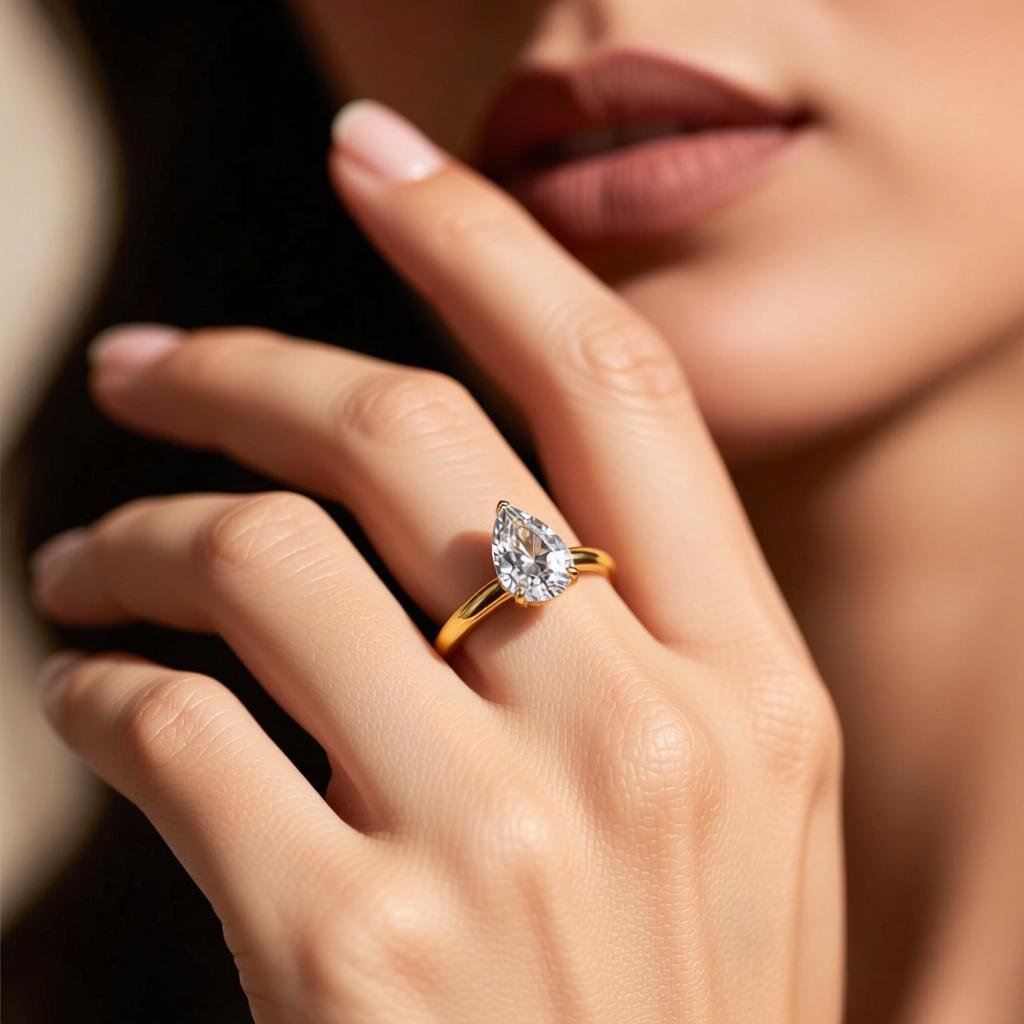 Pear Shaped Engagement Ring