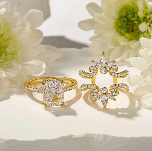Radiant Cut Bridal Ring Set
