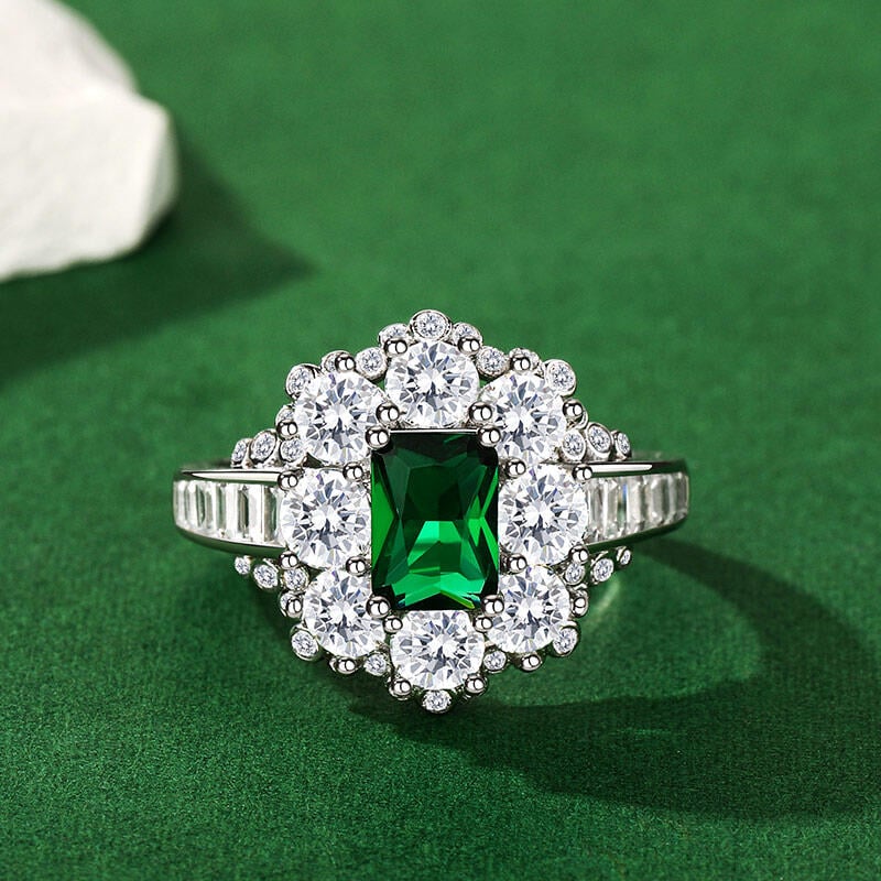 Radiant Cut Halo Engagement Ring