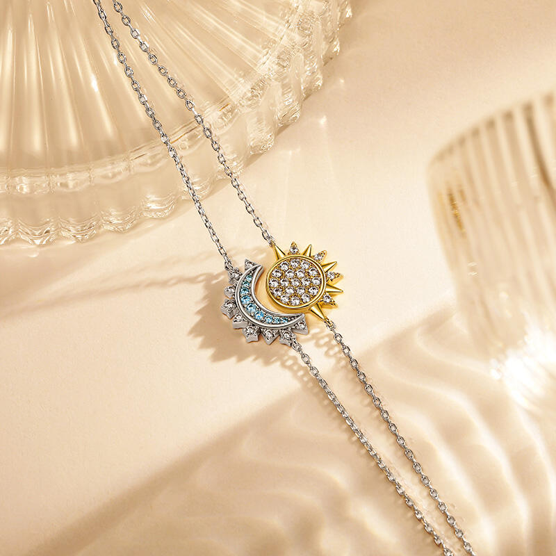 Sun and Moon Stacked Bracelets for Women