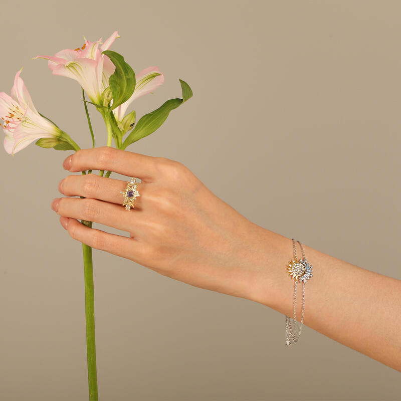 Sun and Moon Stacked Bracelets