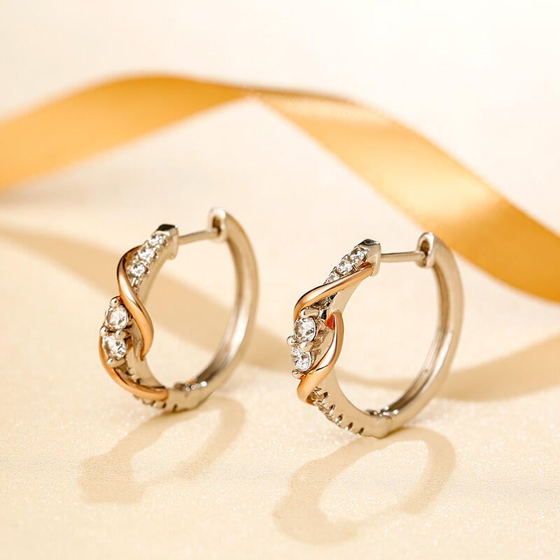 Two Tone Hoop Earrings