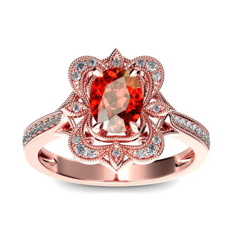 Vintage Oval Cut Engagement Ring