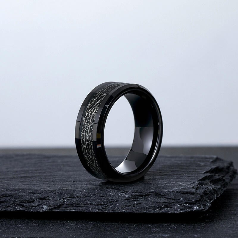 Black Tungsten Ring for Men