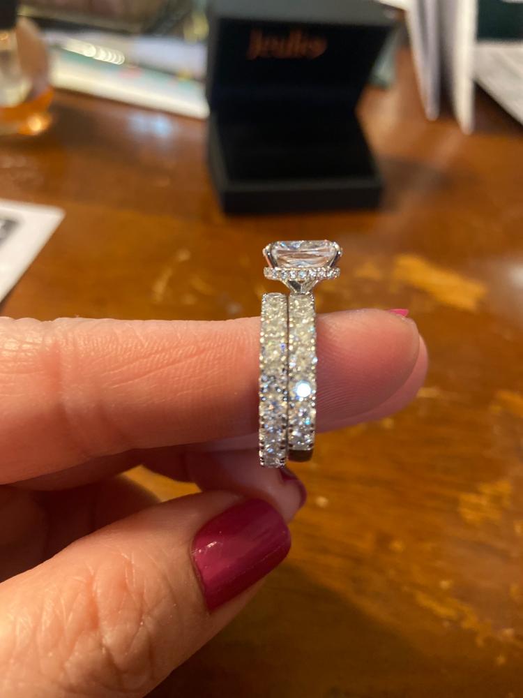 Elongated Cushion Cut Engagement Ring