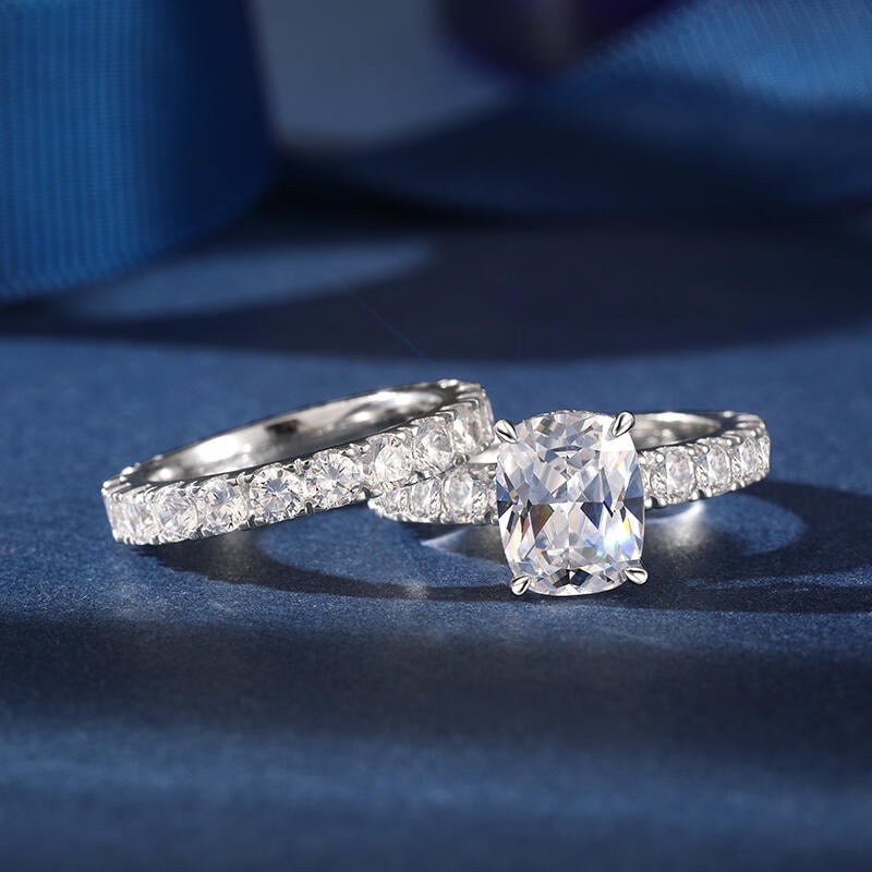 Elongated Cushion Cut Engagement Ring