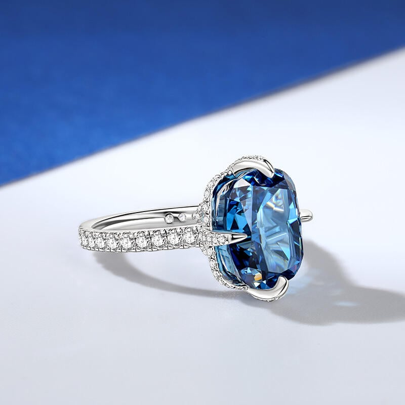 Hidden Halo Cushion Cut Engagement Ring