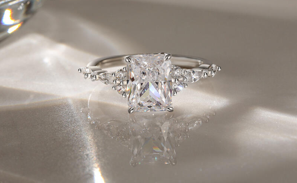 Hidden Halo Radiant Cut Engagement Ring