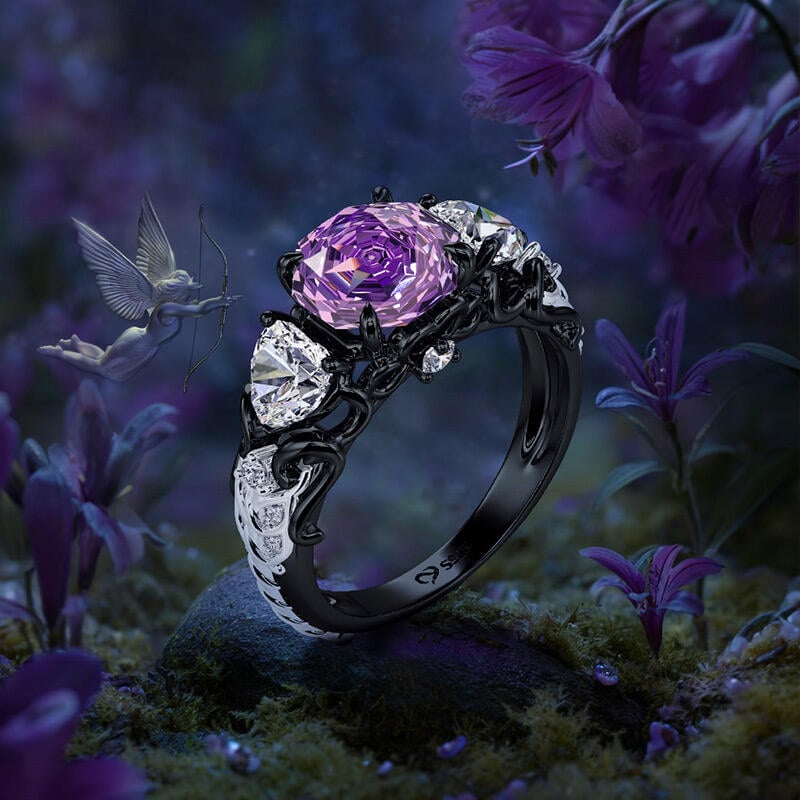 Purple Engagement Ring