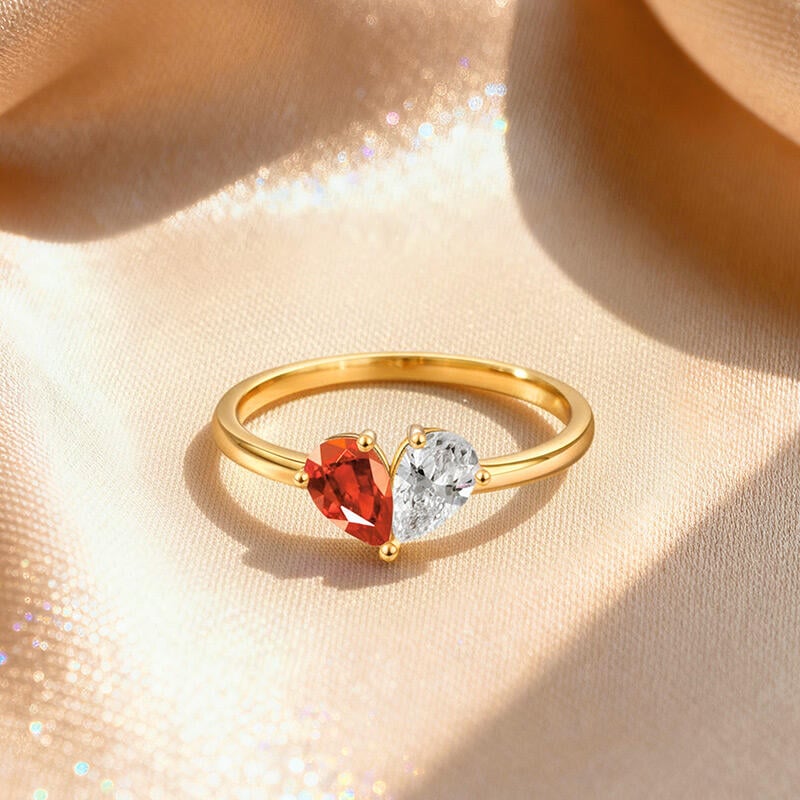 Simple Pear Cut Heart Promise Ring