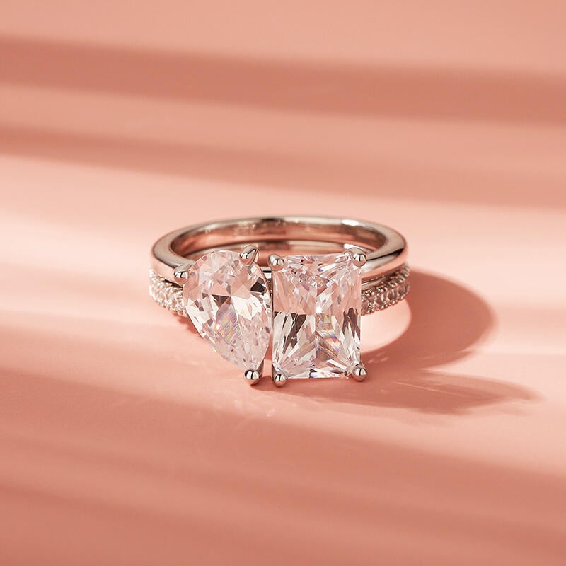 Toi et Moi Bridal Ring Set