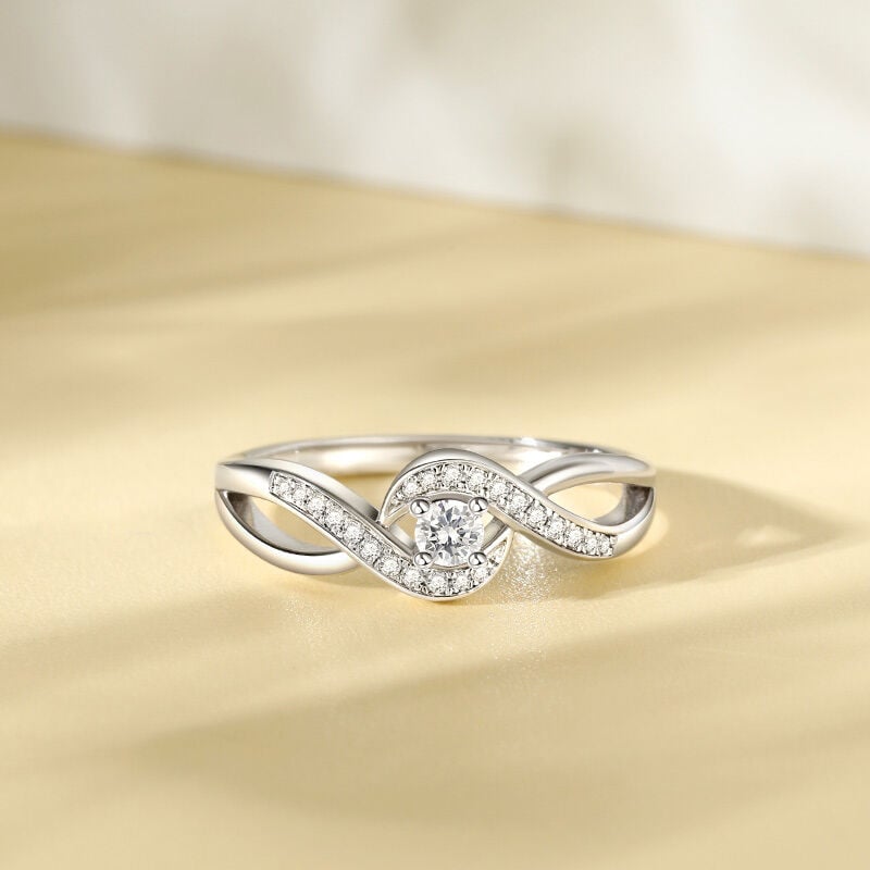 Twist Infinity Round Cut Promise Ring