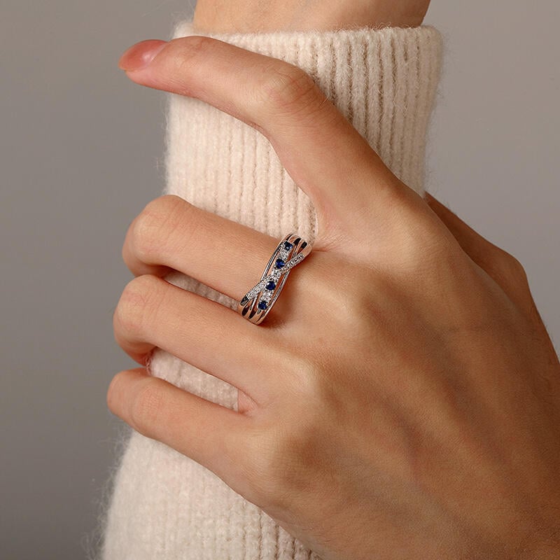 Twisted Wedding Band with Birthstone