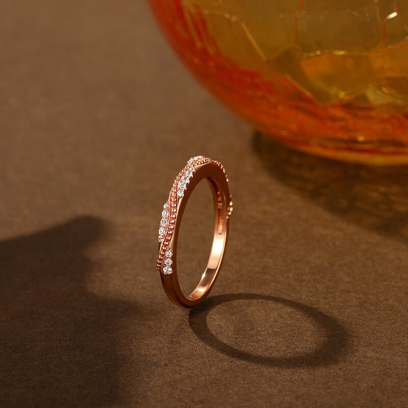 Vintage Wave Milgrain Eternity Band