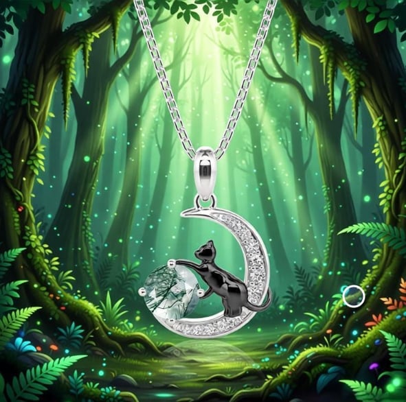 Embrace Nature’s Artistry: Moss Agate Necklace